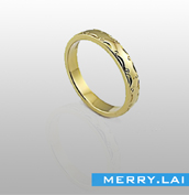 316L不锈钢戒指 电镀金色指环 可定制加工